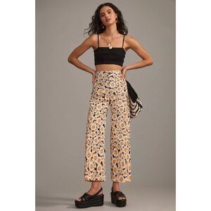 Anthropologie Maeve Colette Daisy Cropped Pants